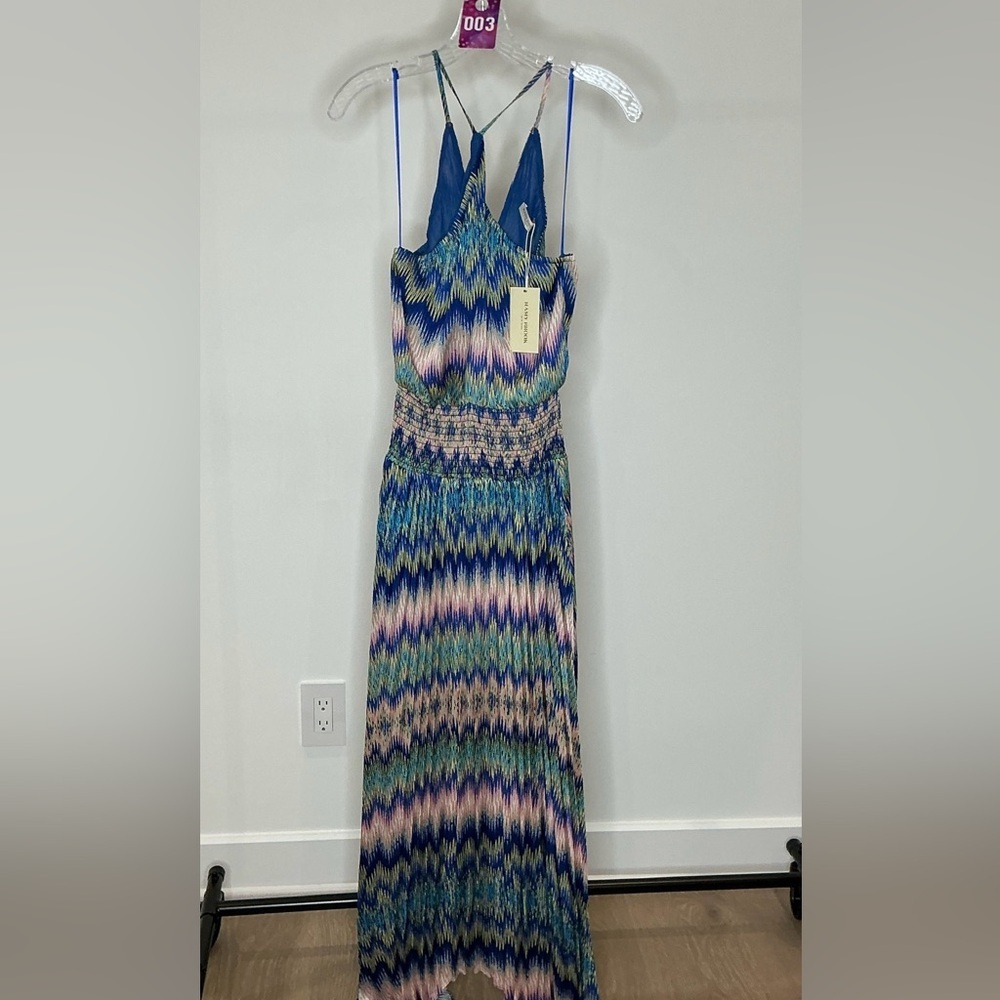 Ramy Brook Giana Chevron Handkerchief Maxi Dress - Picture 3 of 7